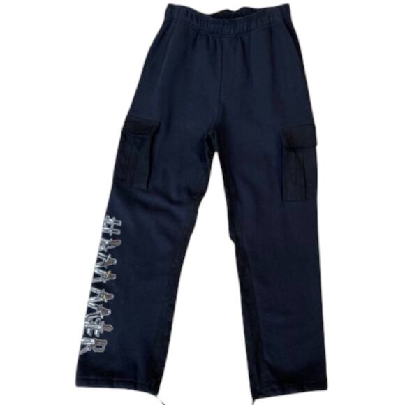 Men's Black Cargo Pants - Picture 1 of 4